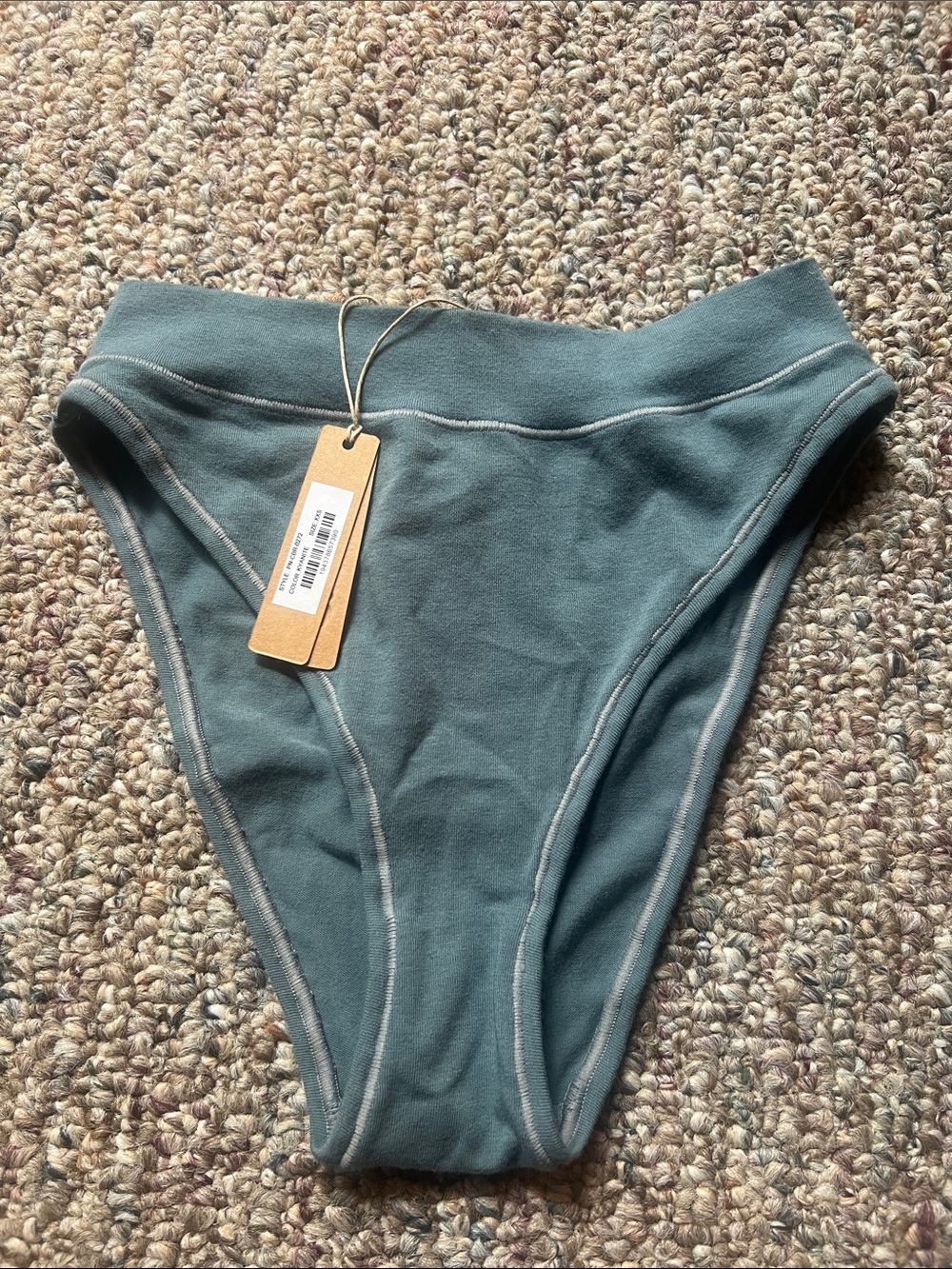 Cotton Jersey High-Rise Green Women's brief  panties